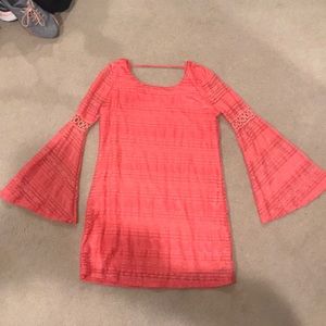 Coral Bell Sleeve Dress
